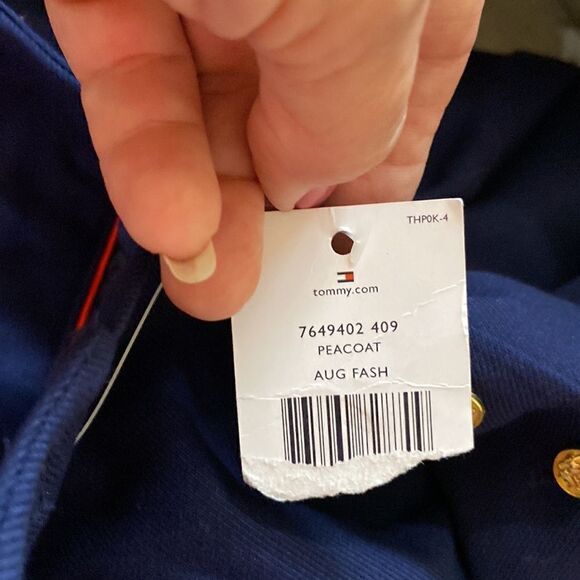 Tommy Hilfiger  Skirt Navy Blue Pleated Preppy Side Button Closure Size 4 - Picture 6 of 7